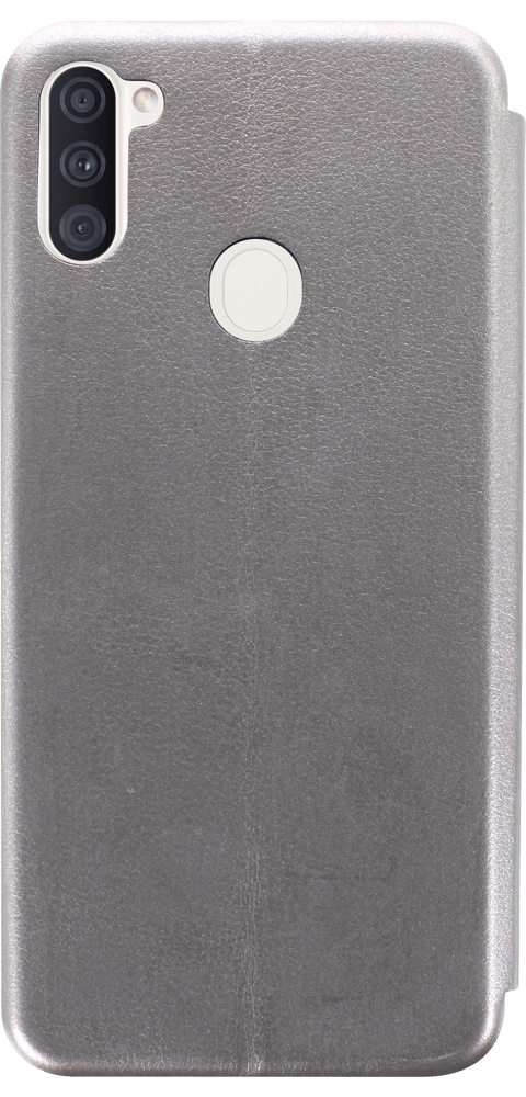 Samsung Galaxy A11 (SM-A115F) oldalra nyíló flipes mágneses bőrtok prémium minőség ezüst