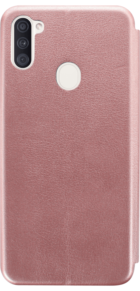 Samsung Galaxy A11 (SM-A115F) oldalra nyíló mágneses flipes bőrtok prémium minőség rozéarany