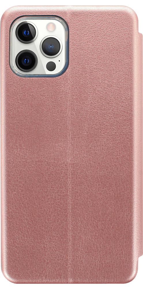 Apple iPhone 12 Pro Max oldalra nyíló mágneses flipes bőrtok prémium minőség rozéarany