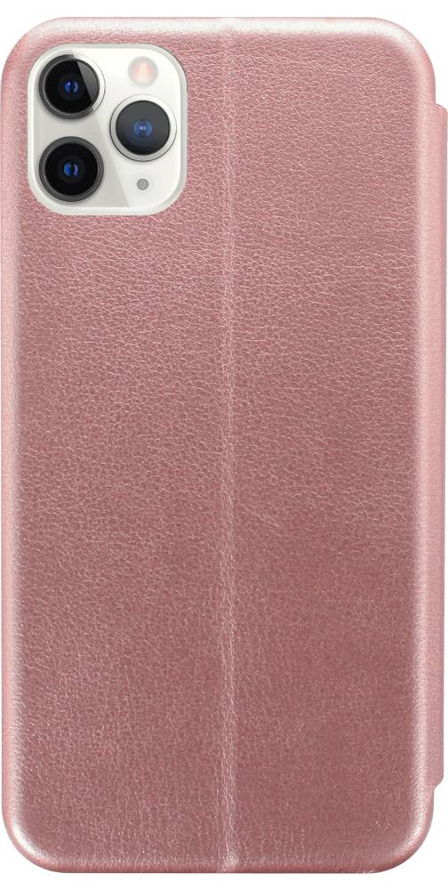 Apple iPhone 11 Pro Max oldalra nyíló mágneses flipes bőrtok prémium minőség rozéarany