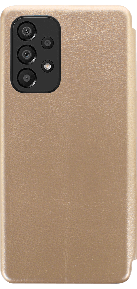 Samsung Galaxy A33 5G (SM-A336) oldalra nyíló mágneses flipes bőrtok prémium minőség arany
