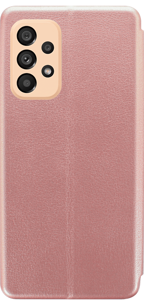 Samsung Galaxy A53 5G (SM-A5360) oldalra nyíló mágneses flipes bőrtok prémium minőség rozéarany