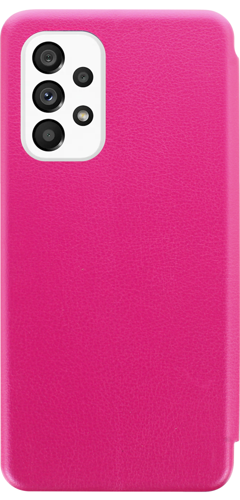 Samsung Galaxy A53 5G (SM-A5360) oldalra nyíló mágneses flipes bőrtok prémium minőség rózsaszín