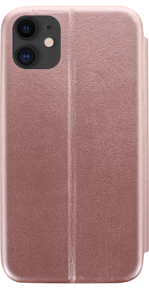 Apple iPhone 11 oldalra nyíló mágneses flipes bőrtok prémium minőség rozéarany
