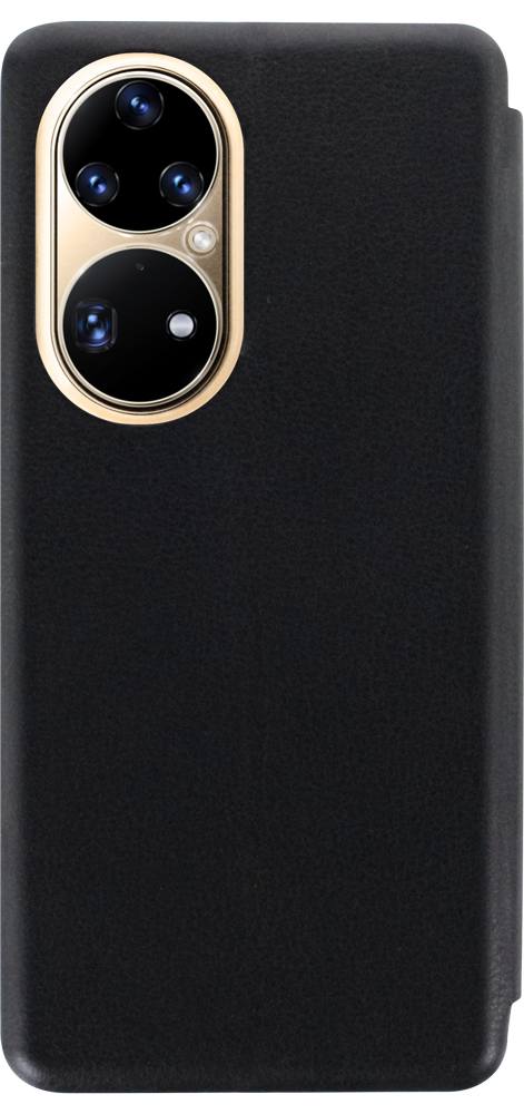 Huawei P50 oldalra nyíló flipes mágneses bőrtok prémium minőség fekete