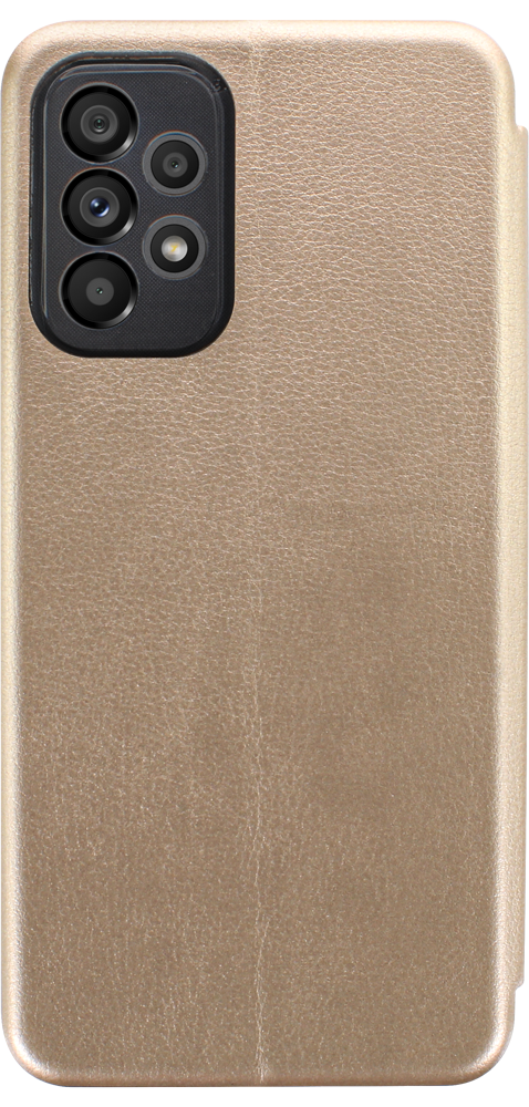 Samsung Galaxy A73 5G (SM-A736B) oldalra nyíló mágneses flipes bőrtok prémium minőség arany