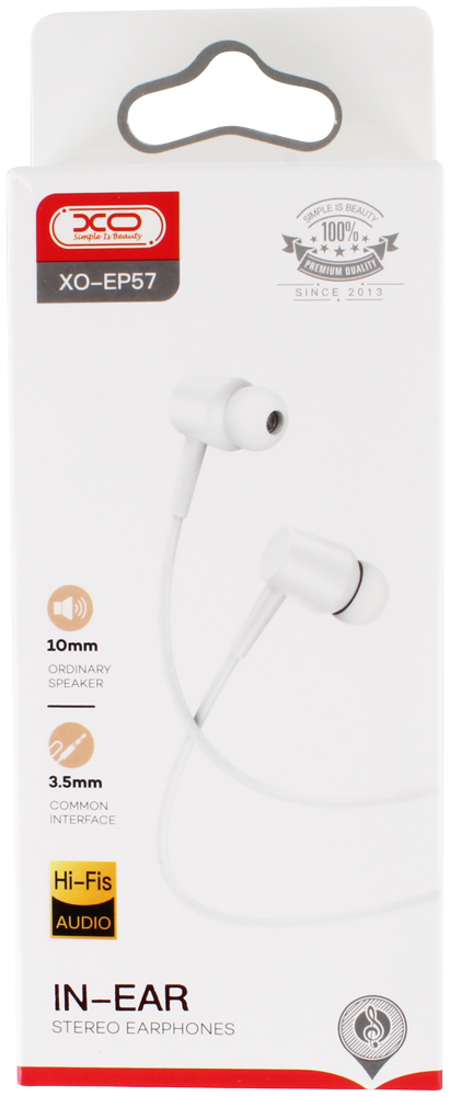 Huawei P Smart Plus (Nova 3i) kompatibilis fülhallgató - headset nagy teljesítményű, 3,5 mm Jack fehér