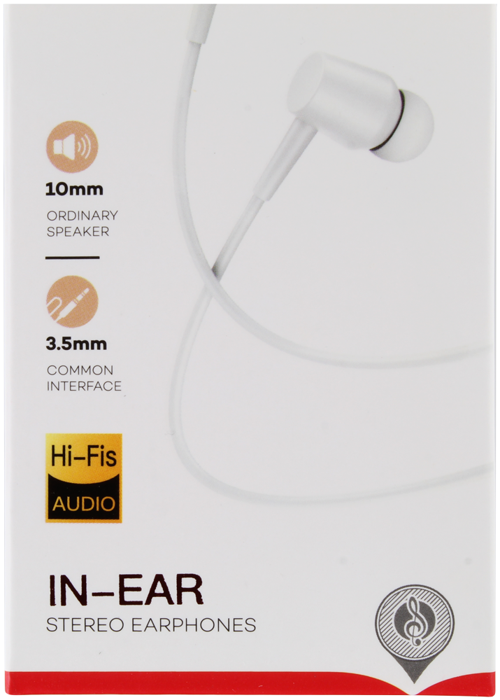 Xiaomi Mi Note 10 Pro kompatibilis fülhallgató - headset nagy teljesítményű, 3,5 mm Jack fehér
