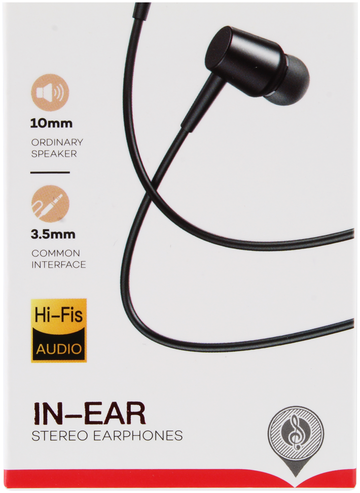 Huawei P Smart (Enjoy 7S) kompatibilis fülhallgató - headset nagy teljesítményű, 3,5 mm Jack fekete