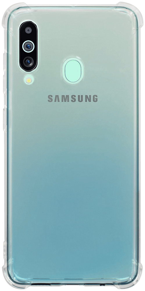 Samsung Galaxy A60 (SM-A6060) szilikon tok közepesen ütésálló légpárnás sarok átlátszó