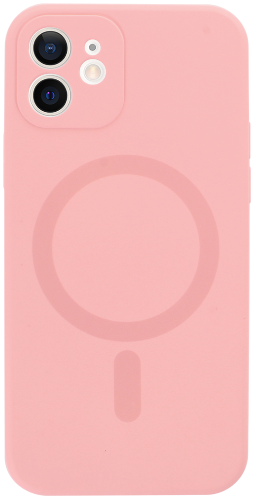 Apple iPhone 12 szilikon tok gyári MagSafe kameravédővel halvány rózsaszín