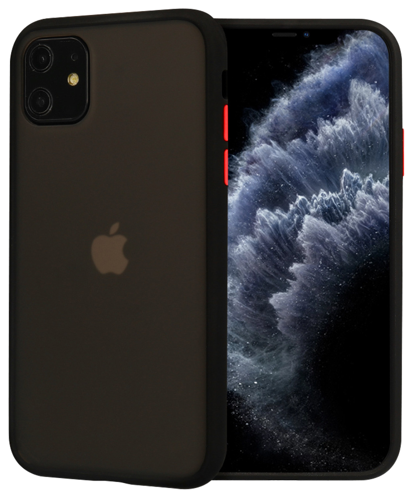 Apple iPhone XS Max kemény hátlap Vennus Button Bumper kameravédővel fekete