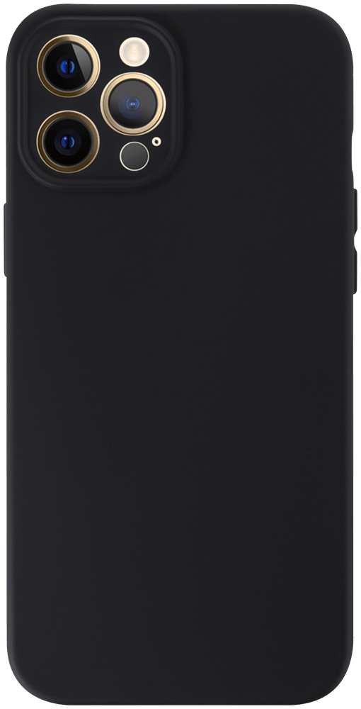 Apple iPhone 12 Pro Max szilikon tok kameravédővel matt fekete