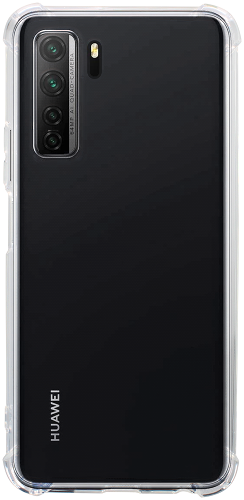 Huawei P40 Lite 5G szilikon tok közepesen ütésálló légpárnás sarok kameravédővel átlátszó