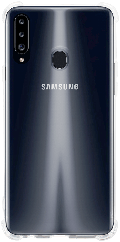 Samsung Galaxy A20s (SM-A207F) szilikon tok közepesen ütésálló légpárnás sarok átlátszó