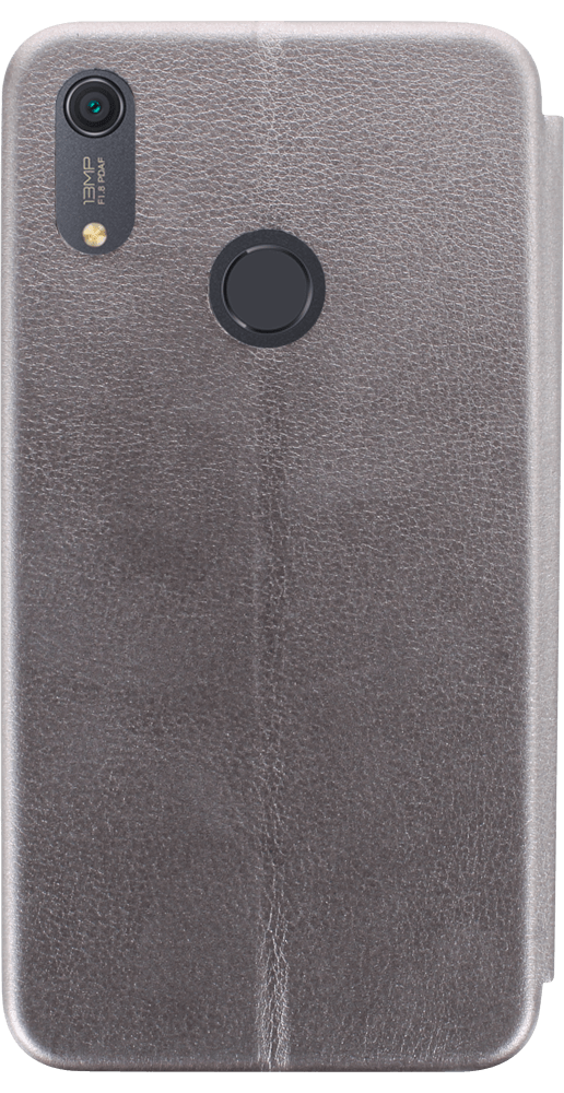 Huawei Y6s (2019) oldalra nyíló mágneses flipes bőrtok prémium minőség ezüst