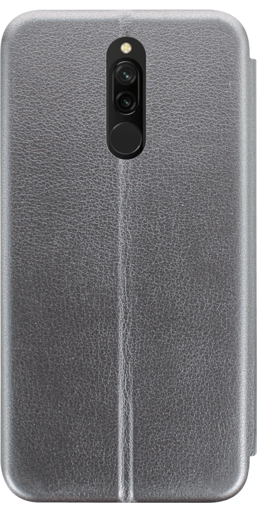 Xiaomi Redmi 8 oldalra nyíló mágneses flipes bőrtok prémium minőség ezüst