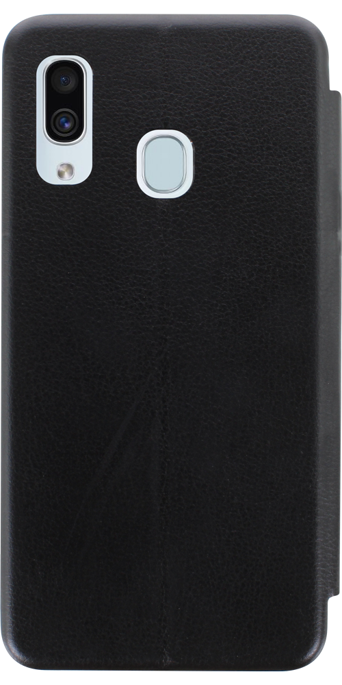 Samsung Galaxy A20e (SM-A202F) oldalra nyíló mágneses flipes bőrtok prémium minőség fekete