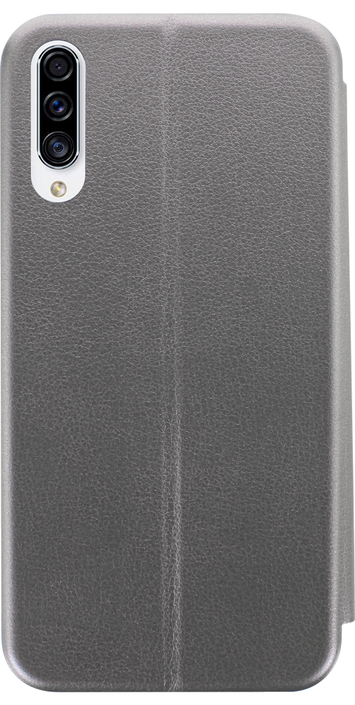 Samsung Galaxy A50s (SM-A507F) oldalra nyíló mágneses flipes bőrtok prémium minőség ezüst