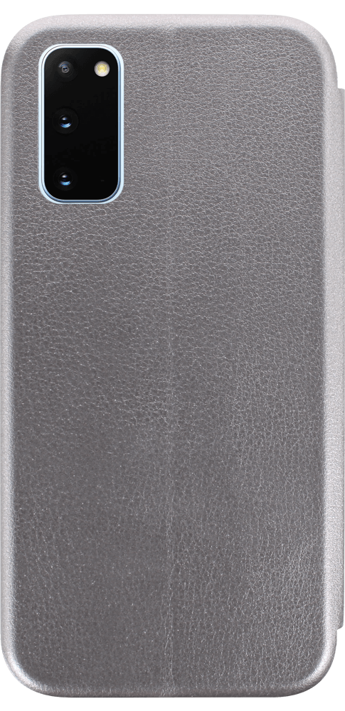 Samsung Galaxy S20 (SM-G980F) oldalra nyíló mágneses flipes bőrtok prémium minőség ezüst