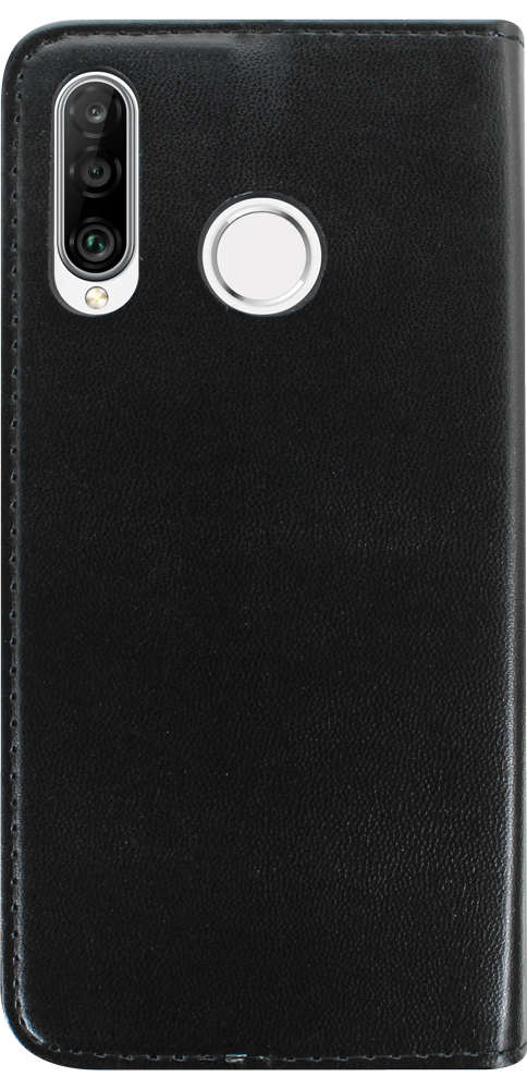 Huawei P30 Lite oldalra nyíló flipes bőrtok asztali tartó funkciós fekete
