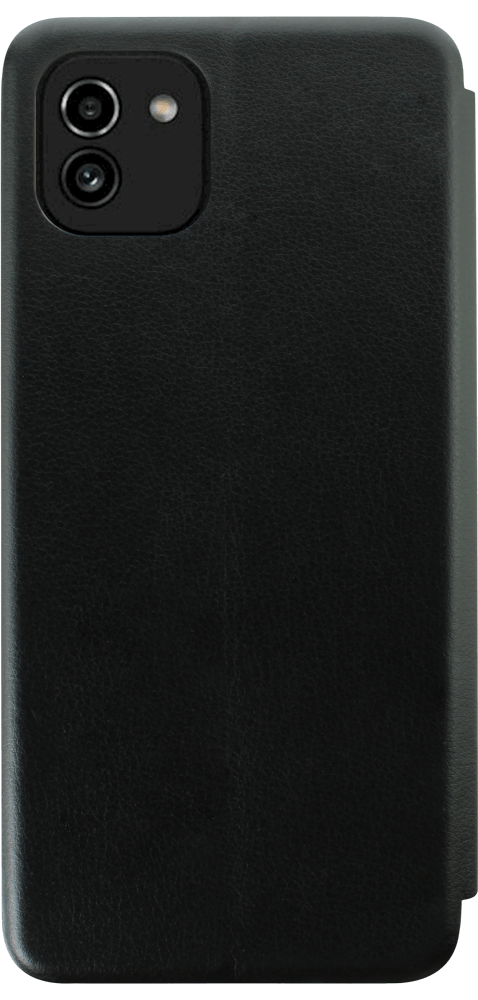 Samsung Galaxy A03 (SM-A035G) oldalra nyíló mágneses flipes bőrtok prémium minőség fekete