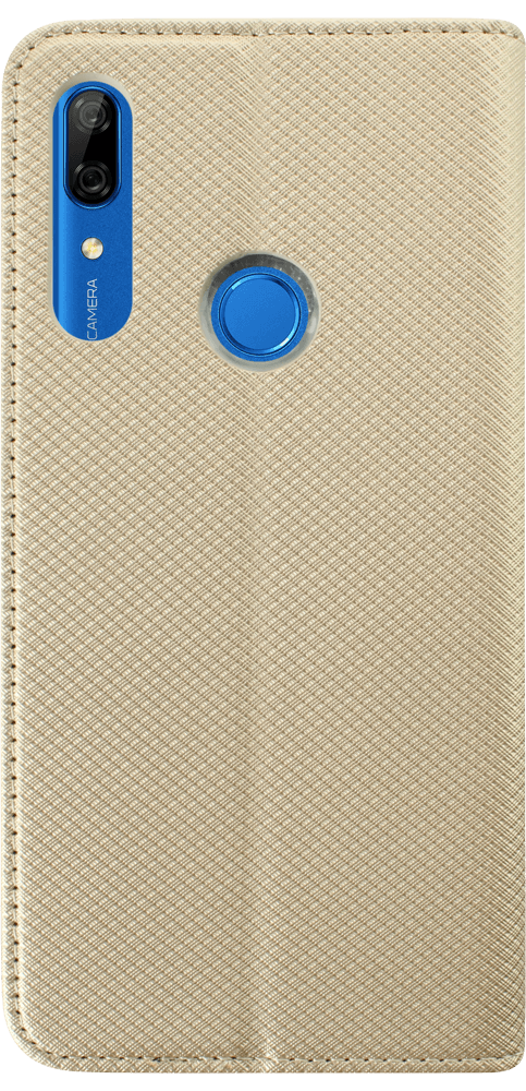 Huawei P Smart Z oldalra nyíló flipes bőrtok rombusz mintás arany