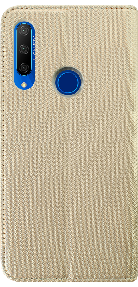 Huawei Honor 9X oldalra nyíló flipes bőrtok rombusz mintás arany