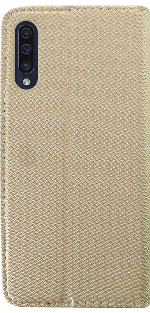 Samsung Galaxy A50 (SM-505) oldalra nyíló flipes bőrtok rombusz mintás arany