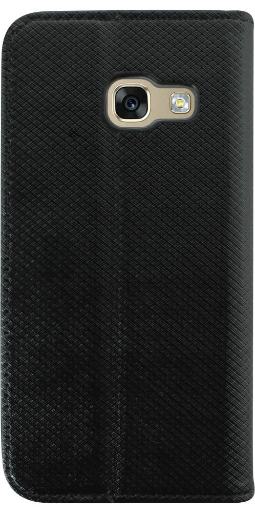 Samsung Galaxy A3 2017 (A320) oldalra nyíló flipes bőrtok rombusz mintás fekete
