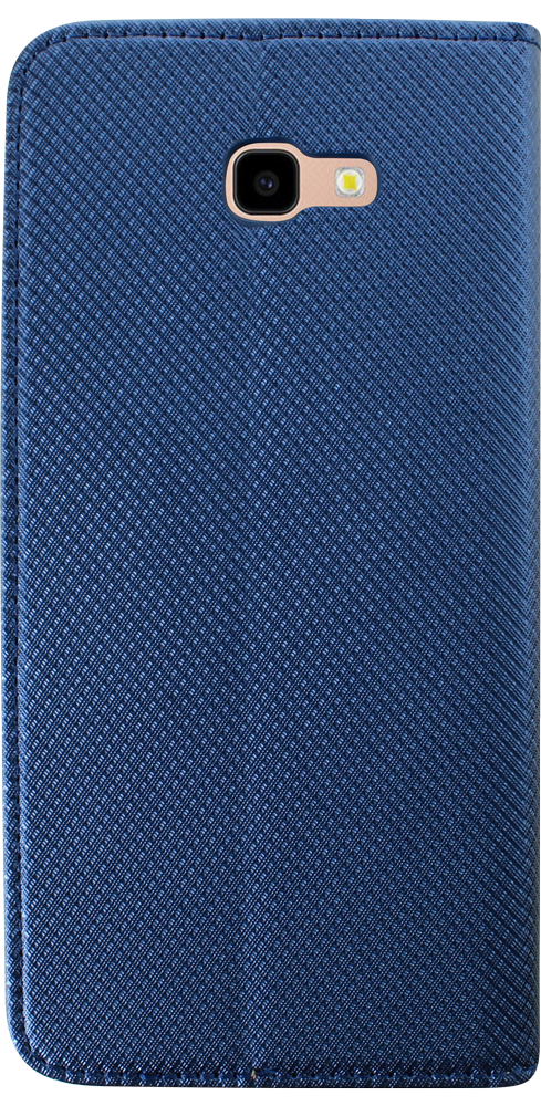 Samsung Galaxy J4 Plus (J415F) oldalra nyíló flipes bőrtok rombusz mintás sötétkék