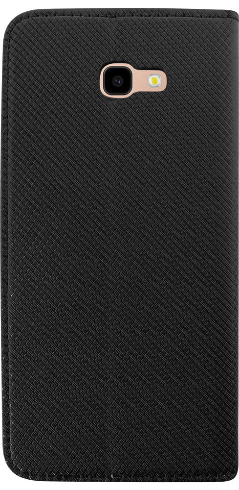 Samsung Galaxy J4 Plus (J415F) oldalra nyíló flipes bőrtok rombusz mintás fekete