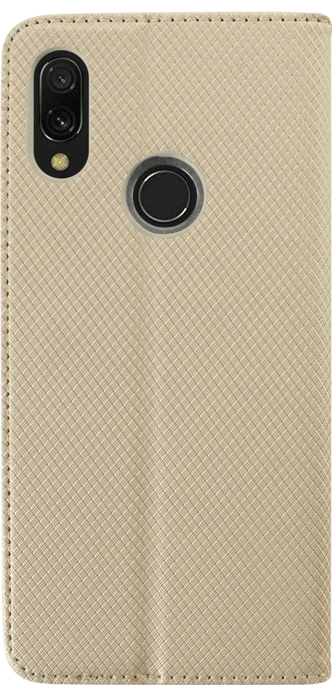 Xiaomi Redmi 7 oldalra nyíló flipes bőrtok rombusz mintás arany