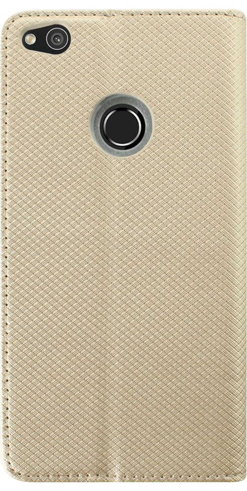 Huawei Nova Lite oldalra nyíló flipes bőrtok rombusz mintás arany