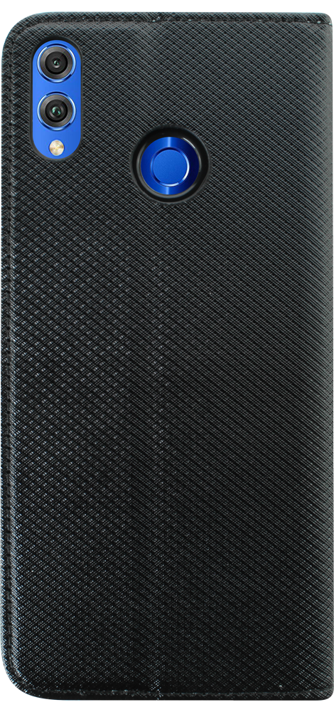 Huawei Honor 8X (View 10 Lite) oldalra nyíló flipes bőrtok rombusz mintás fekete