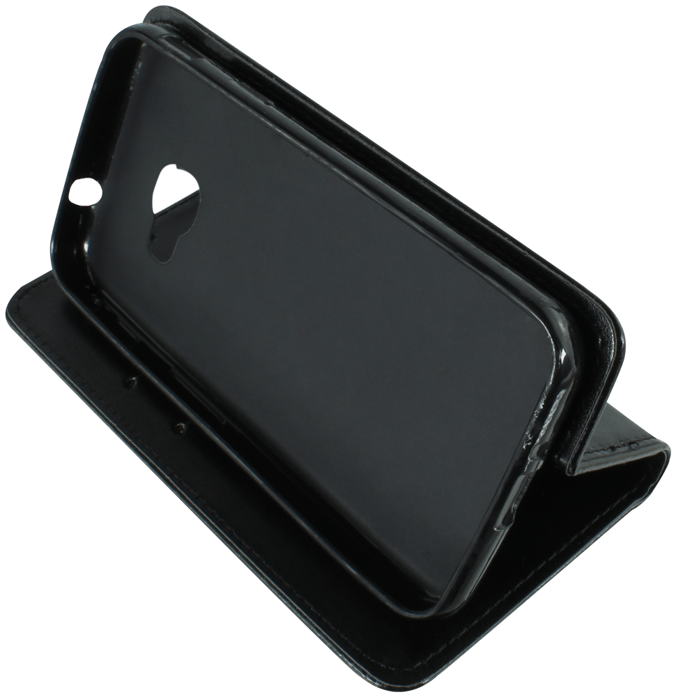 Samsung Galaxy Xcover 4 (G390) oldalra nyíló flipes bőrtok asztali tartó funkciós fekete