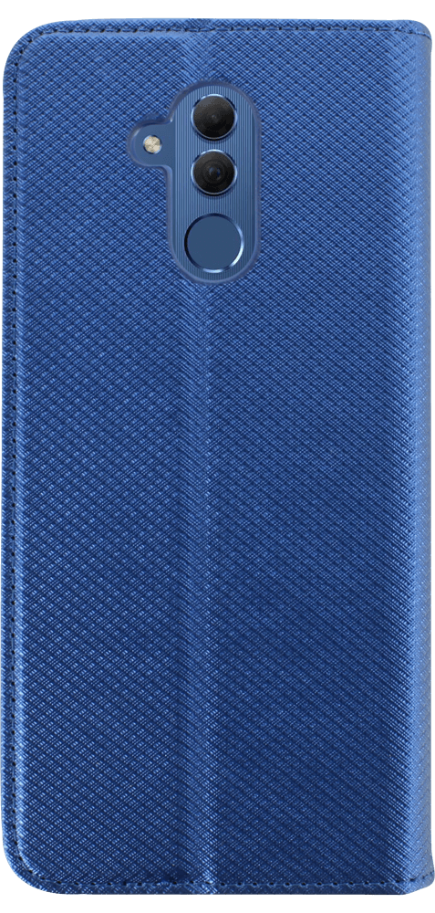 Huawei Mate 20 Lite oldalra nyíló flipes bőrtok rombusz mintás sötétkék