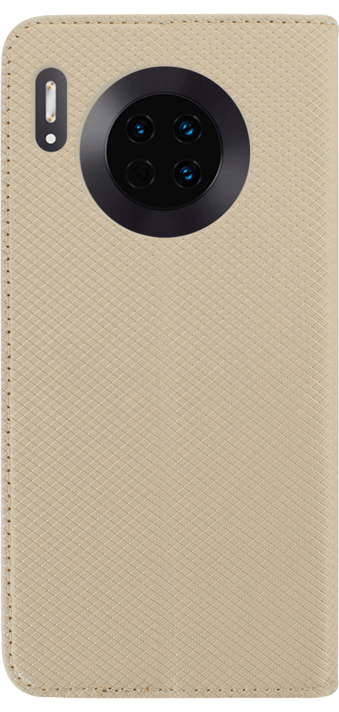 Huawei Mate 30 oldalra nyíló flipes bőrtok rombusz mintás arany