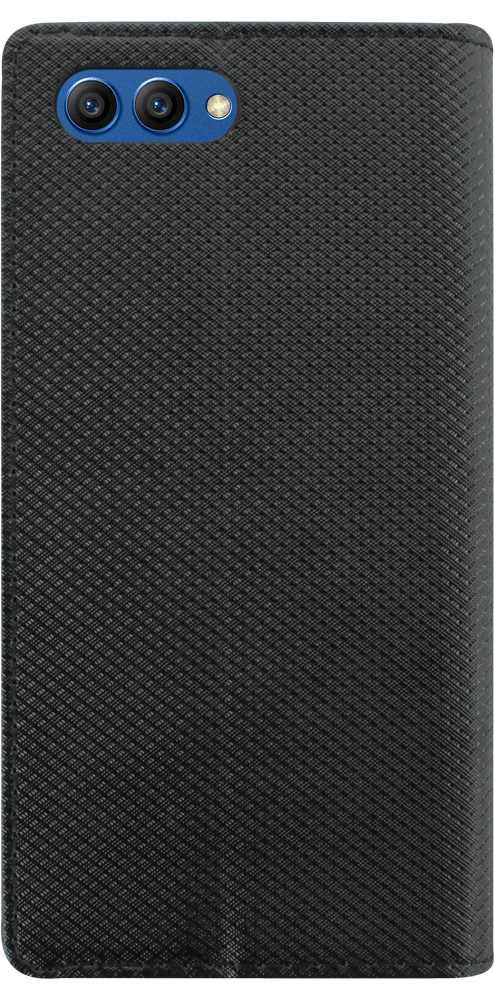 Huawei Honor 10 oldalra nyíló flipes bőrtok rombusz mintás fekete