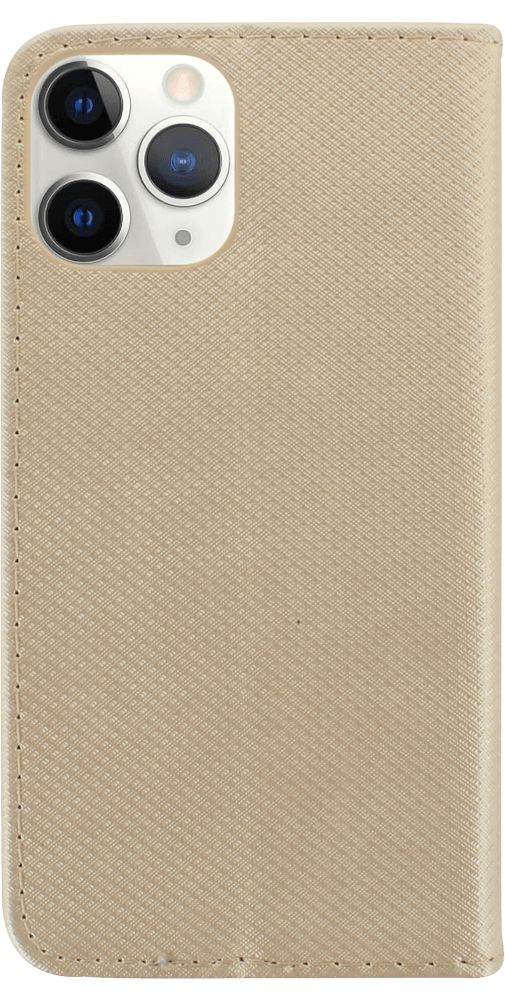 Apple iPhone 11 Pro oldalra nyíló flipes bőrtok rombusz mintás arany