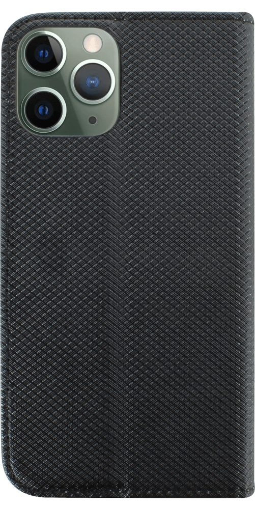 Apple iPhone 11 Pro oldalra nyíló flipes bőrtok rombusz mintás fekete