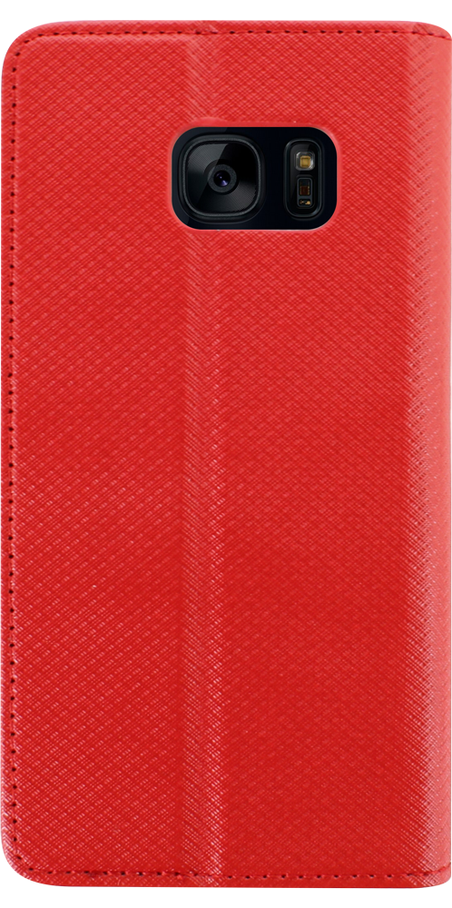 Samsung Galaxy S7 (G930) oldalra nyíló flipes bőrtok rombusz mintás piros