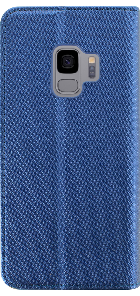 Samsung Galaxy S9 (G960) oldalra nyíló flipes bőrtok rombusz mintás sötétkék