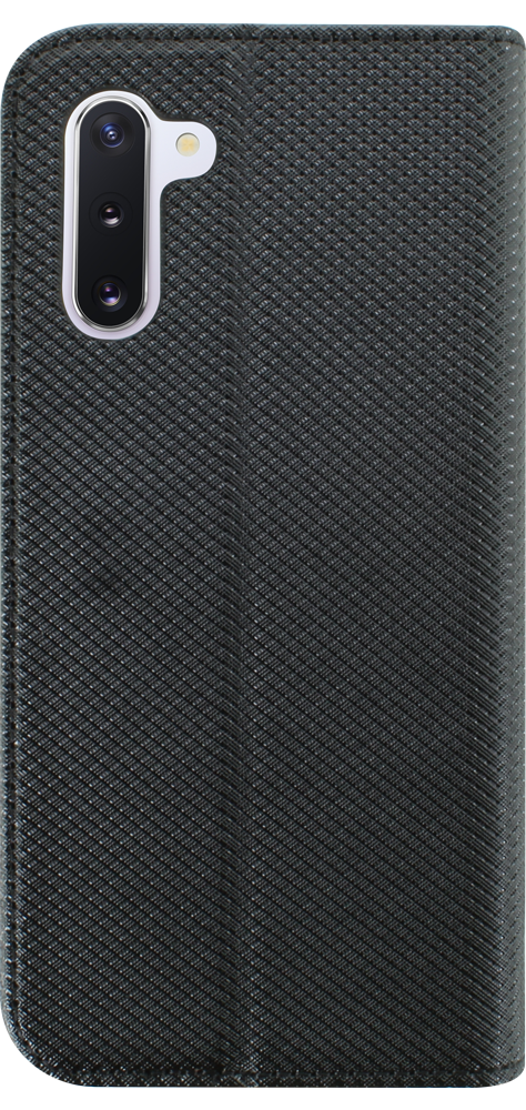 Samsung Galaxy Note 10 oldalra nyíló flipes bőrtok rombusz mintás fekete