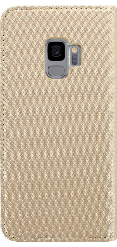 Samsung Galaxy S9 (G960) oldalra nyíló flipes bőrtok rombusz mintás arany