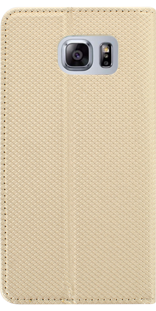 Samsung Galaxy S6 (G920) oldalra nyíló flipes bőrtok rombusz mintás arany