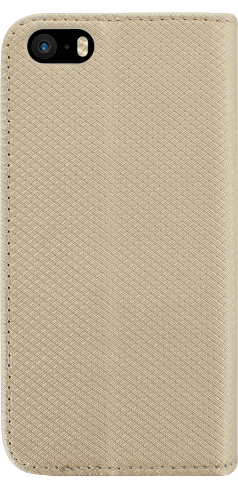 Apple iPhone 5S oldalra nyíló flipes bőrtok rombusz mintás arany