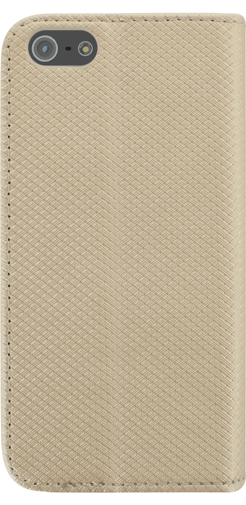 Apple iPhone 5 oldalra nyíló flipes bőrtok rombusz mintás arany