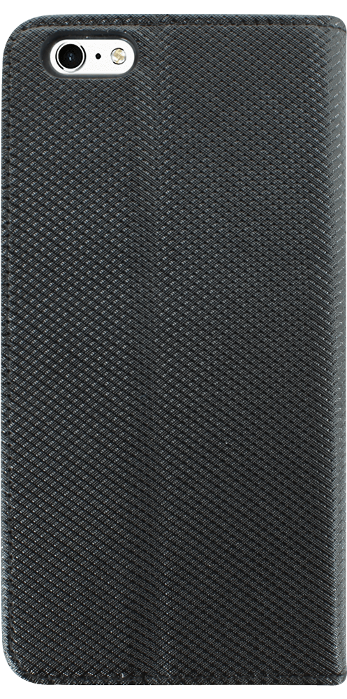 Apple iPhone 6S Plus oldalra nyíló flipes bőrtok rombusz mintás fekete