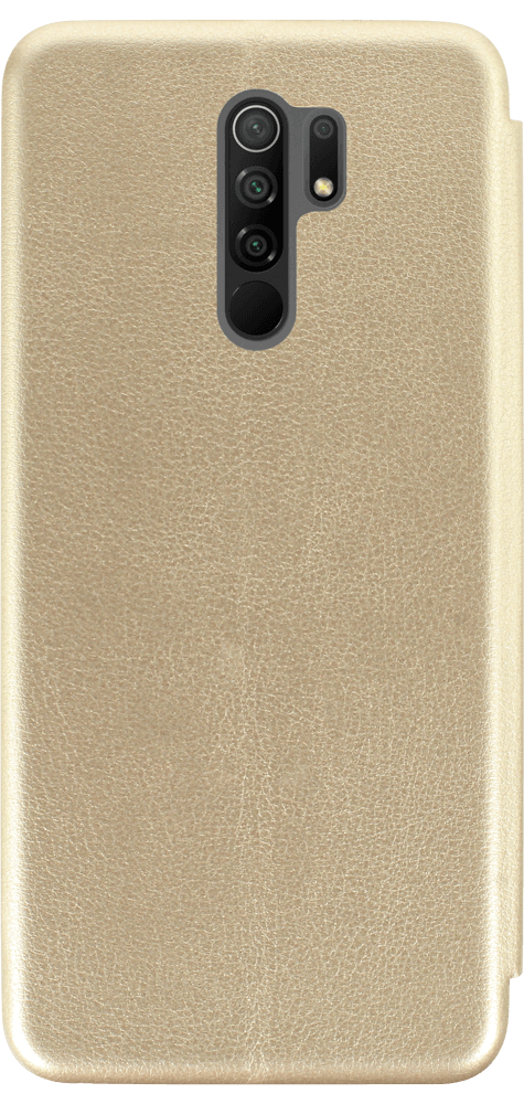 Xiaomi Redmi 9 Prime oldalra nyíló mágneses flipes bőrtok prémium minőség arany